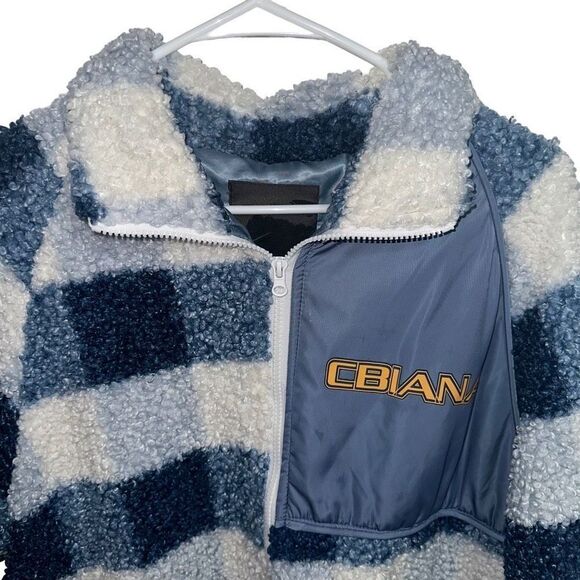 CBIANA blue and white fleece Full Zip Jacket - Picture 2 of 13